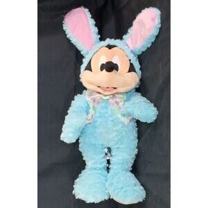 Easter Disney Store Mickey Mouse Collectable Plush Easter Bunny 2022 18''